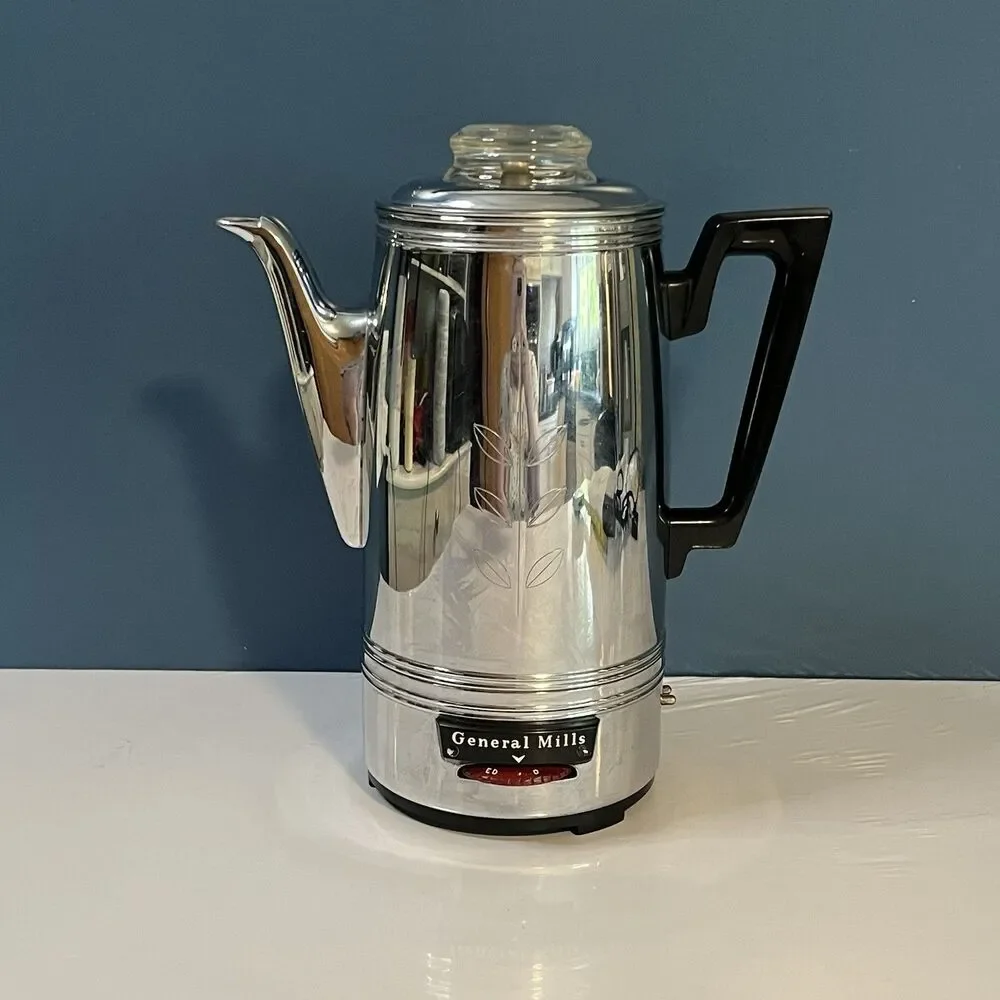 Vtg GENERAL MILLS Automatic Coffee Percolator GM8A Works RARE 1950’s *READ